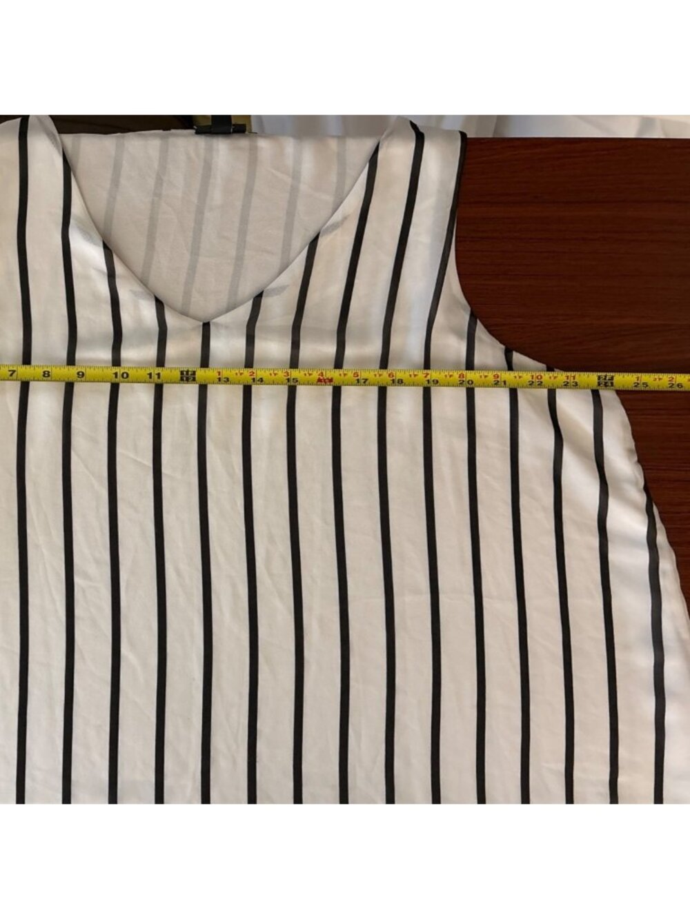 Torrid White Black Striped Sleeveless Blouse Women’s Plus Size 2X - Picture 4 of 5